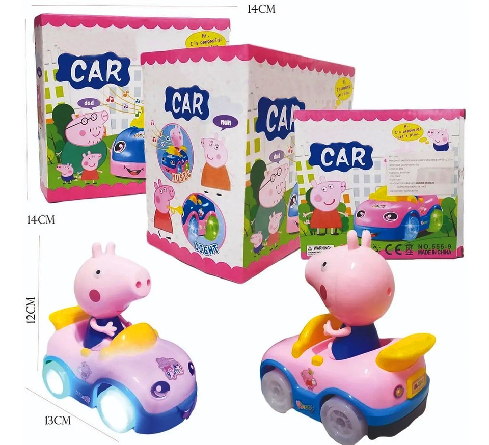 Carrito Cerdita Juguete Luces Niños Niñas Carro Infantil 3