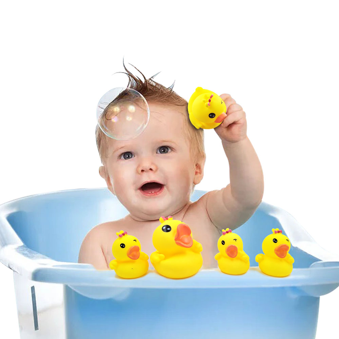 Patos Bebe De Baño Chillones Juguete X5 Juguetería Bañera 1