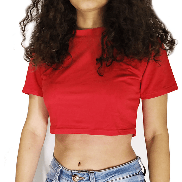 Crop Tops Rojo Femenino Blusas Damas Ropa Moda Vestuario