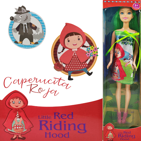 Muñeca cuentos infantiles Caperucita Roja Juguete Niñas