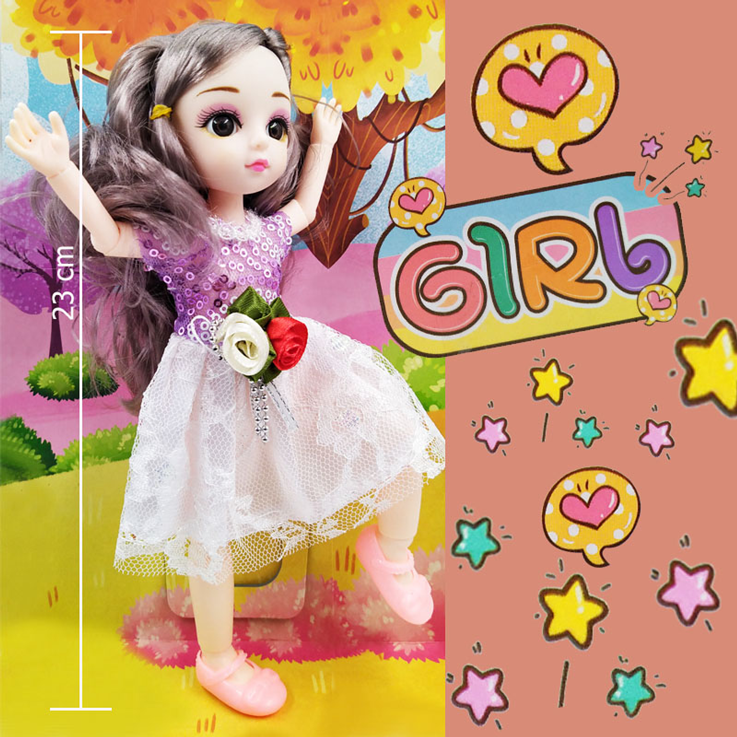 Muñecas 3 Girl Vestido Articulada Fina Niñas Coleccionable 2