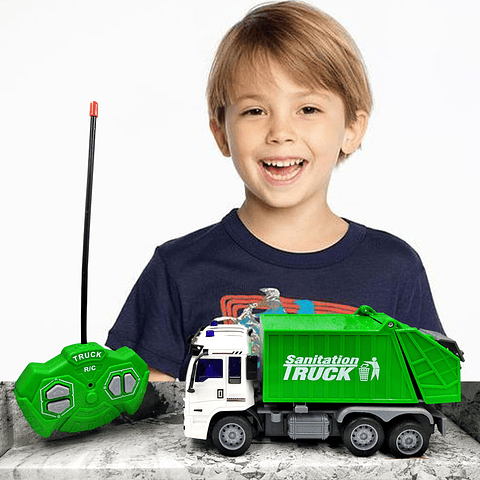 Carro Basura Control Remoto Juguete Niños Vehículo