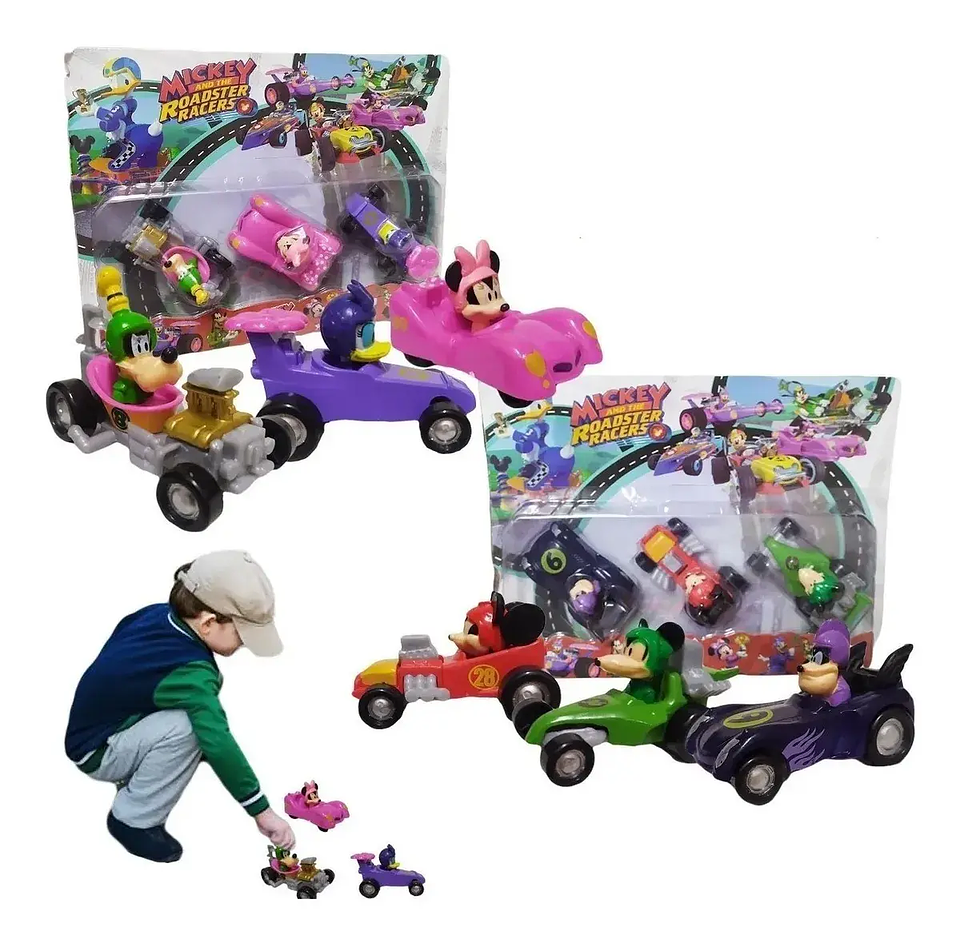 Carros Mickey Mouse Juguete Set x3 Vehículos Niños Niñas  4