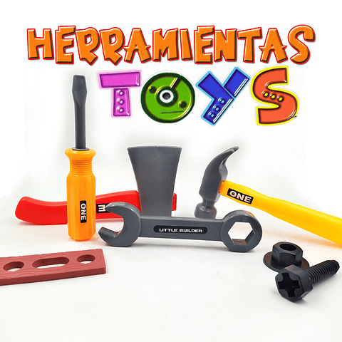 Herramientas Juguete Set x 7 Pcs Niños Juguetería Plástica