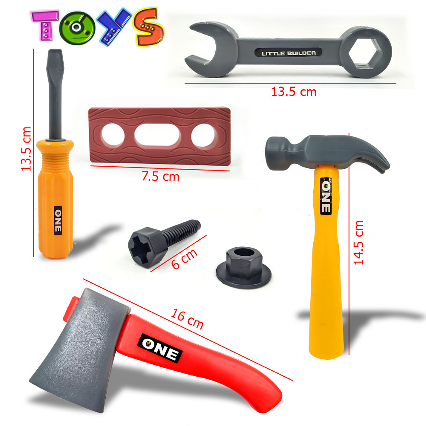 Herramientas Juguete Set x 7 Pcs Niños Juguetería Plástica 3
