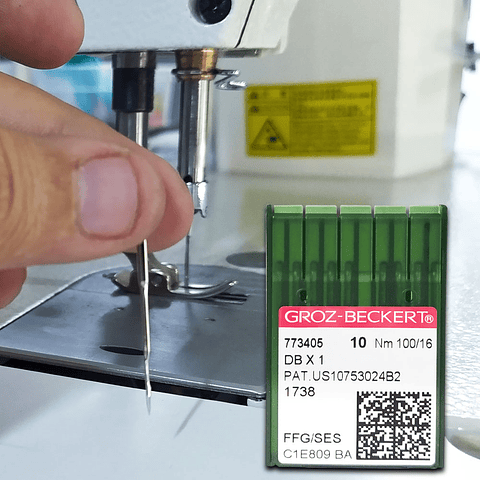 Agujas Maquinas de Coser Plana Industrial Cabo Delgado Groz Beckert