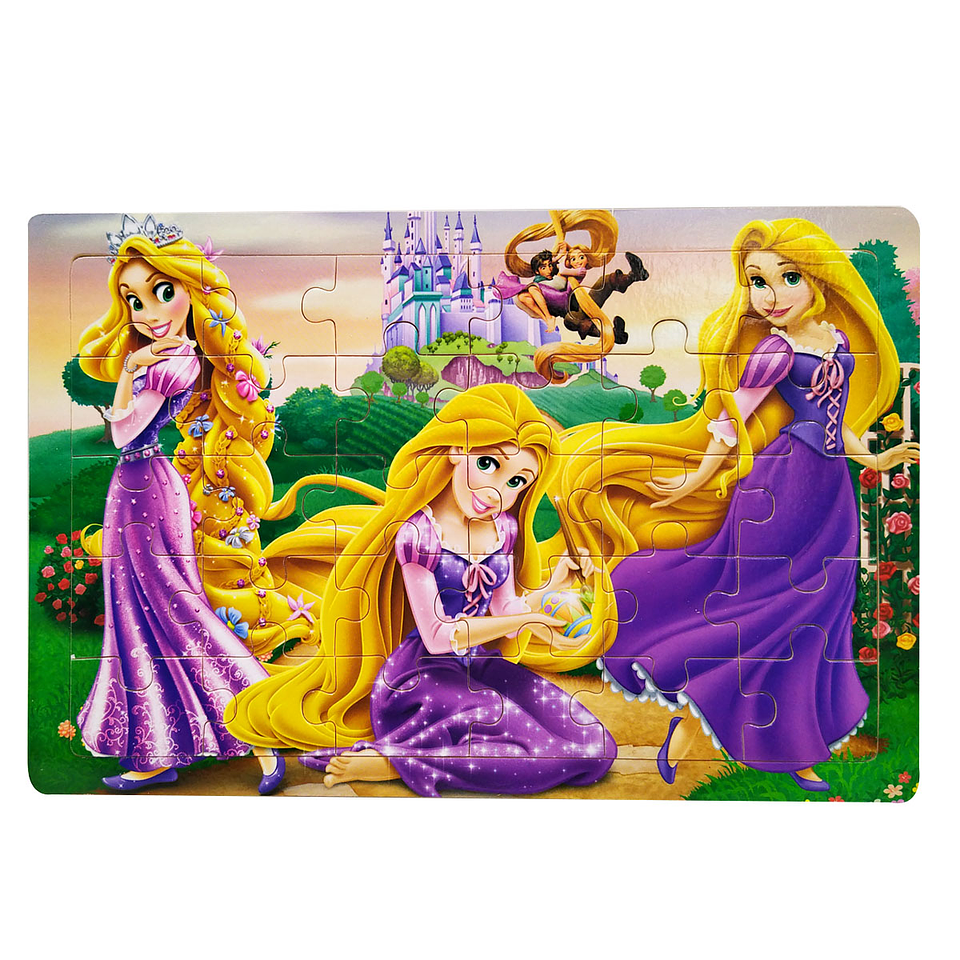 Rompecabezas MDF set x8 Personajes cómic Didácticos Juguetería Niñas 9