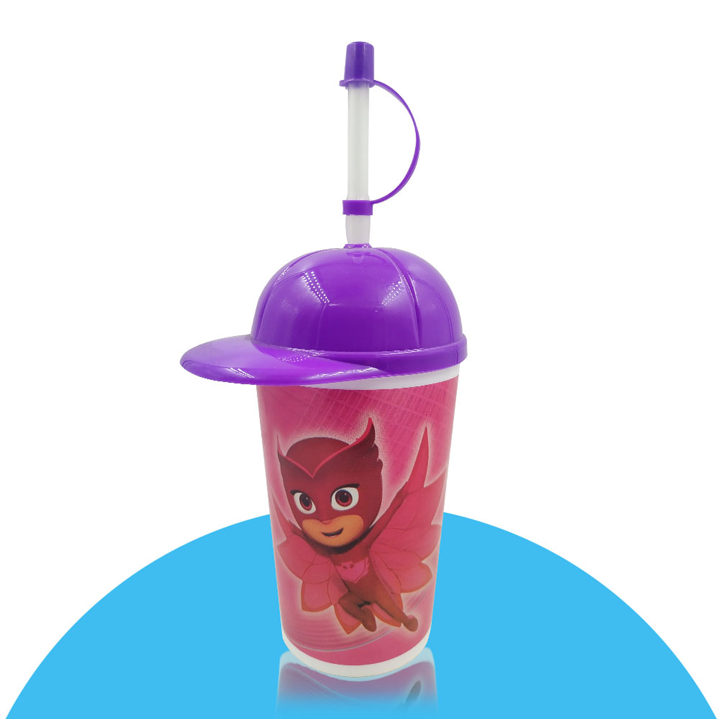 Vaso Pj Masks Niños con Pitillo Hogar Decoración 1