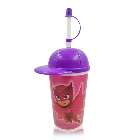 Vaso Pj Masks Niños con Pitillo Hogar Decoración