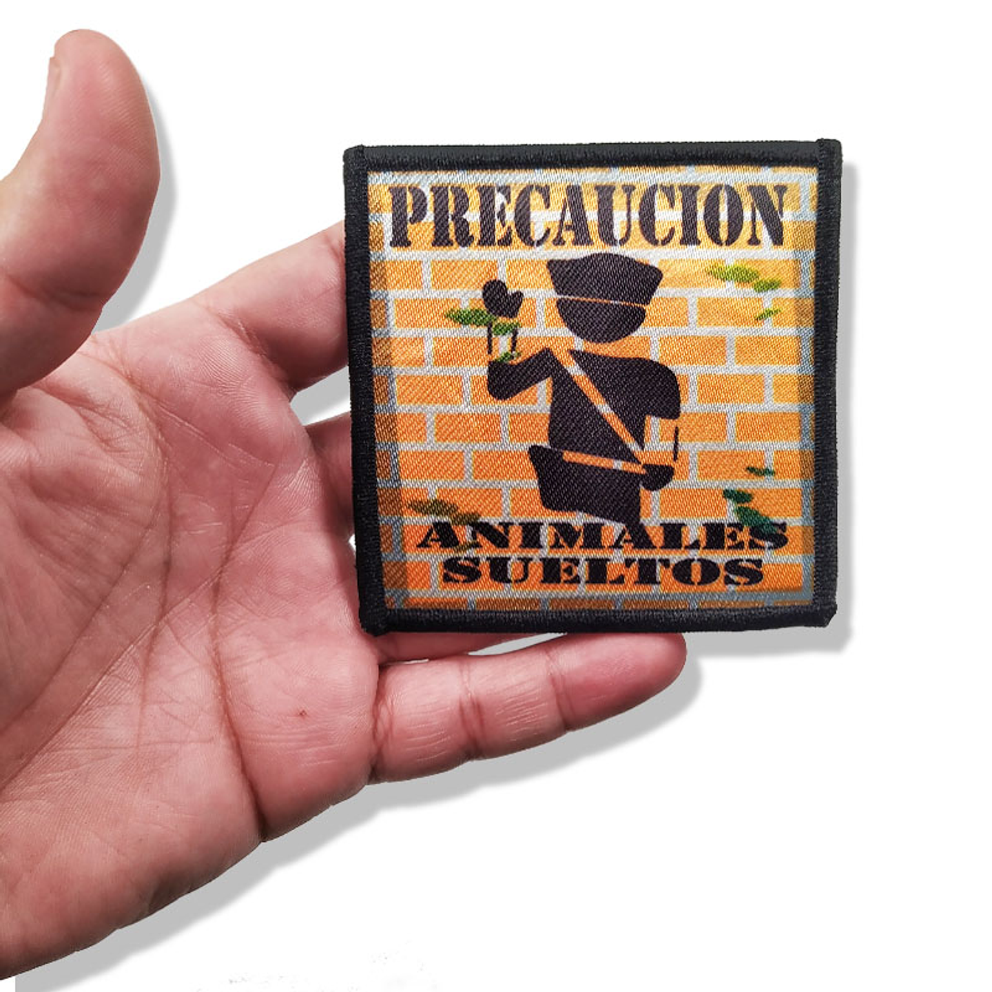 Parches Precaucion Bordado 8cm Accesorio Prendas 2