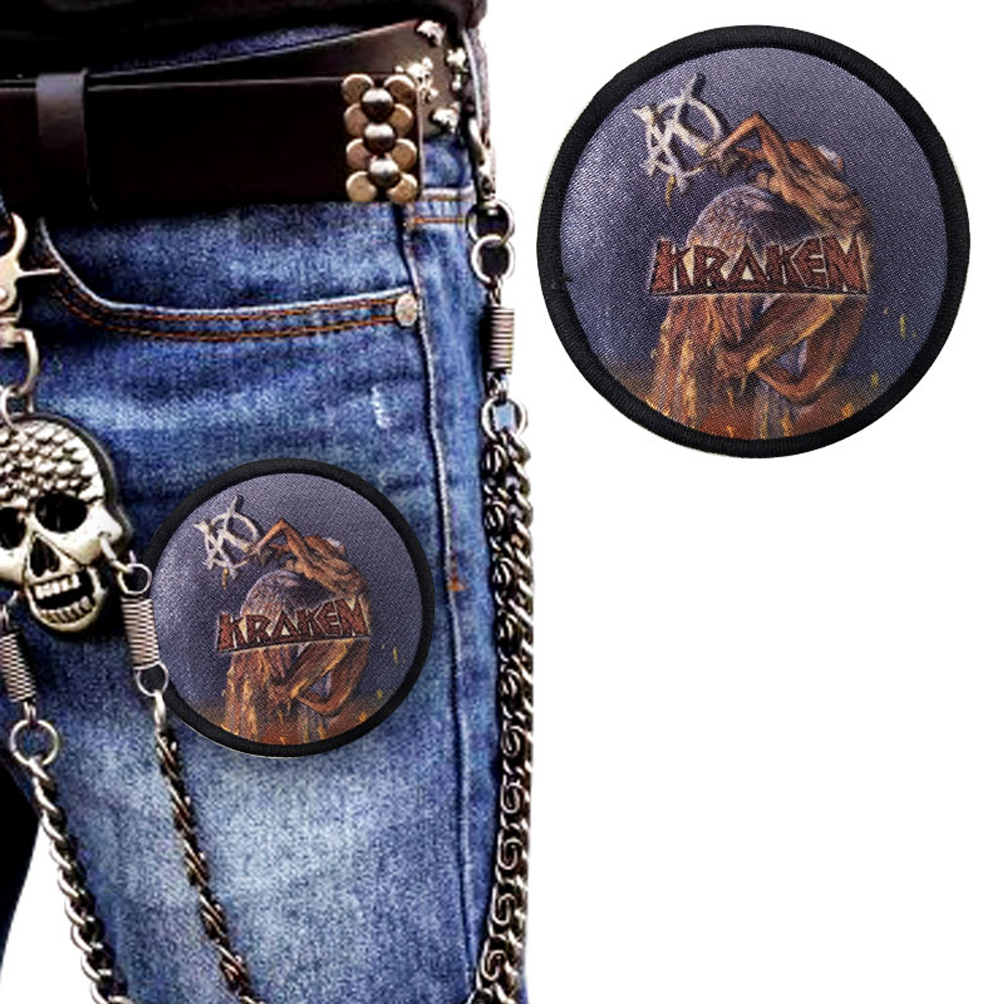 Parches Kraken Rock Bordado 8cm Accesorio Prendas 1