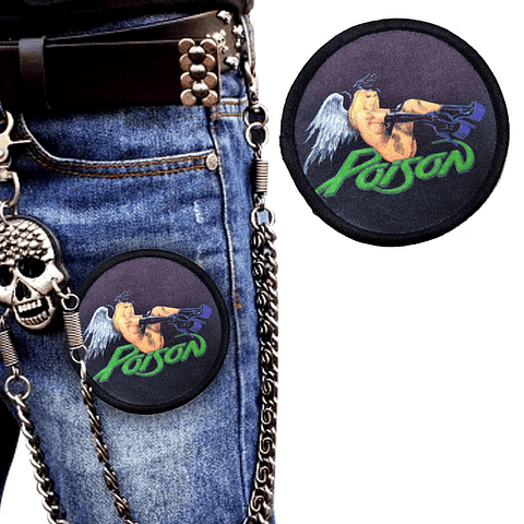 Parches Poison Rock Bordado 8cm Accesorio Prendas