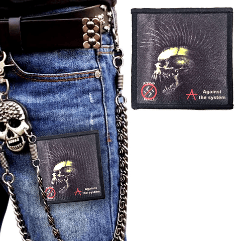 Parches Against The System Bordado 8cm Accesorio Calcomanias