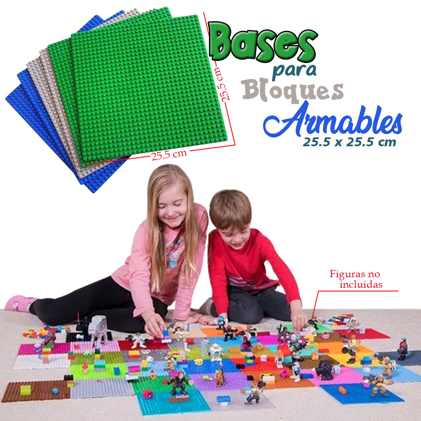 Placa Base Blocks Juguete Niños Armables Creator 2