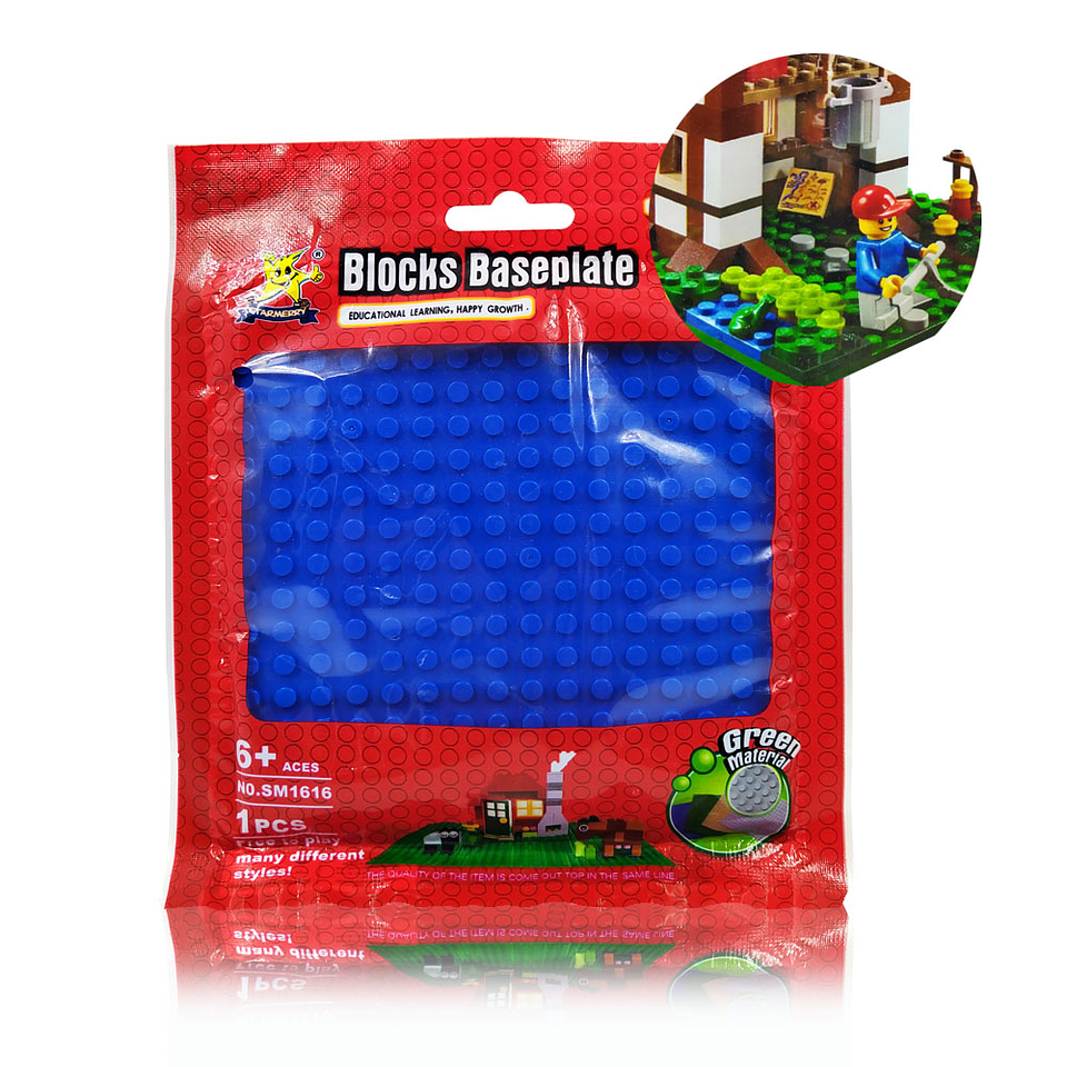 Placa Base Azul 16x16 Blocks Juguete Niños Armables Starmerry 1