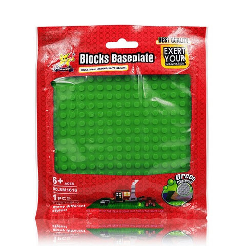Placa Base Verde 16x16 Blocks Juguete Niños Armables Starmerry