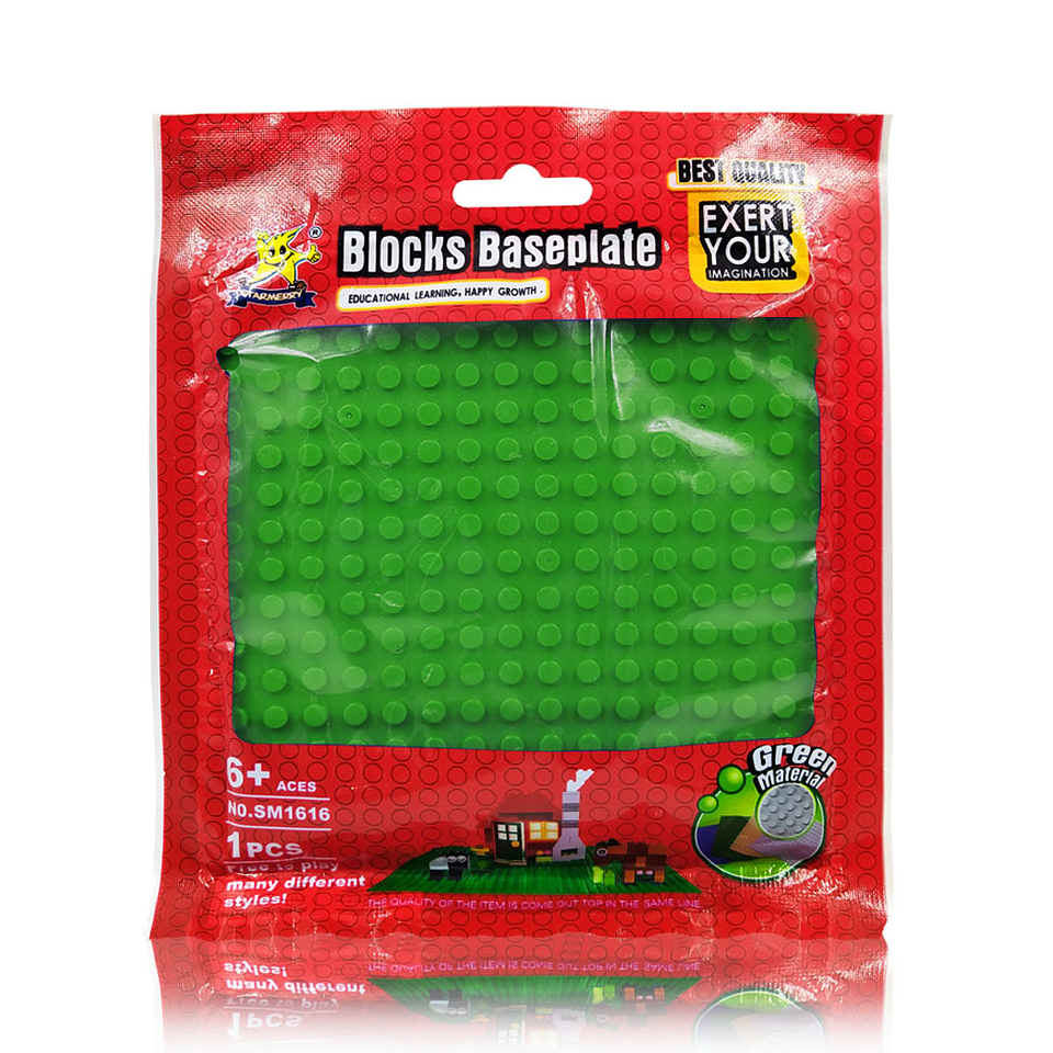 Placa Base Verde 16x16 Blocks Juguete Niños Armables Starmerry 2