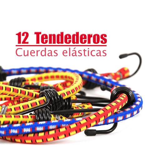 TENDEDERO CUERDAS ELÁSTICAS POLIETILENO AMARRE PULPO