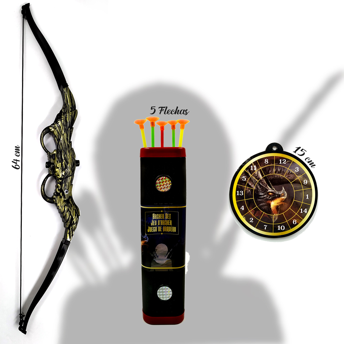 ARCO FLECHAS JUGUETES ARQUERO JUGUETERIA DISFRAZ 4