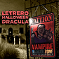 LETRERO DRACULA CAUTION HALLOWEEN DECORACION - Miniatura 2