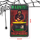 LETRERO BRUJA WARNING HALLOWEEN DECORACION - Miniatura 3