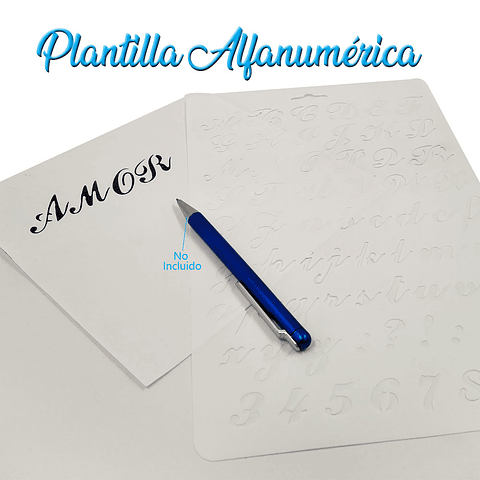 PLANTILLA ALFANUMERICA PLASTICA PAPELERIA DECORACION