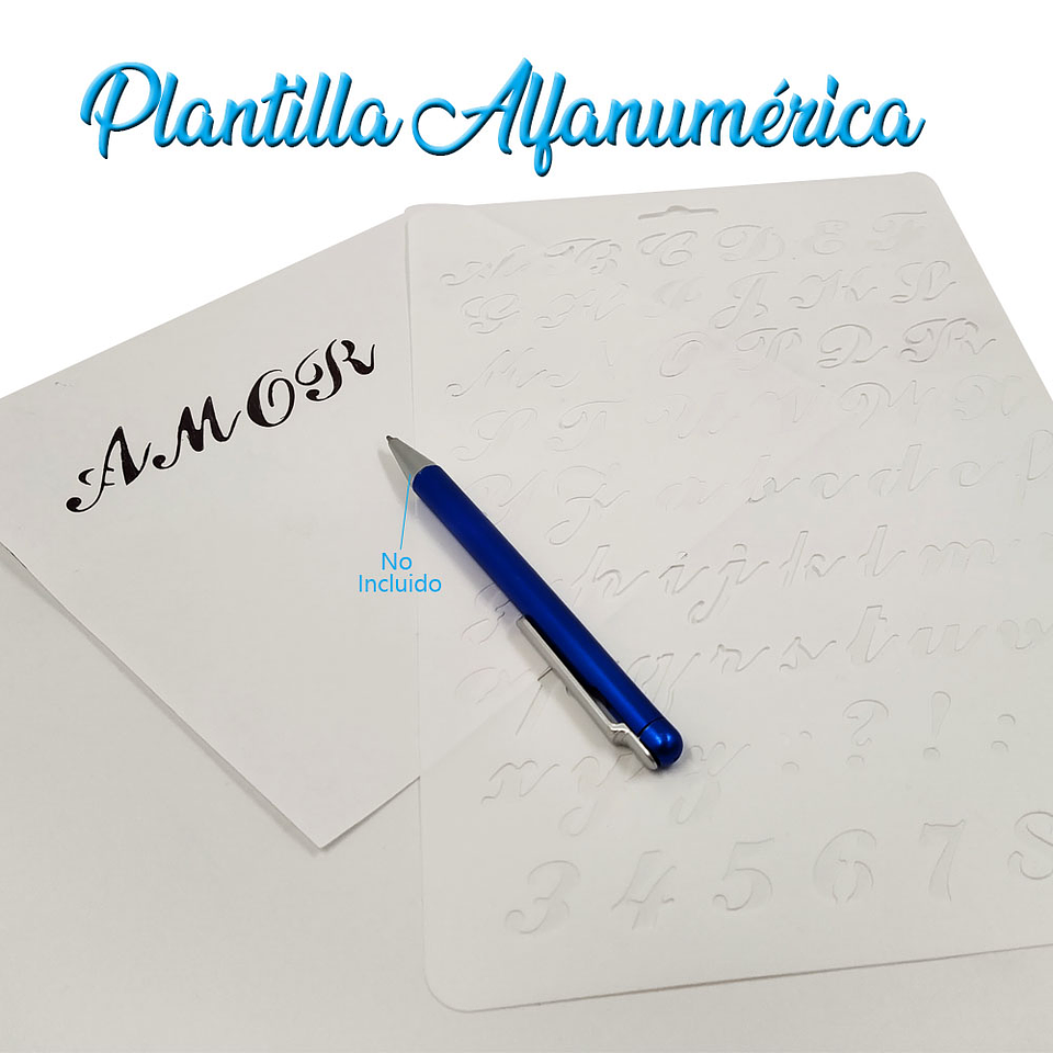 PLANTILLA ALFANUMERICA PLASTICA PAPELERIA DECORACION 2