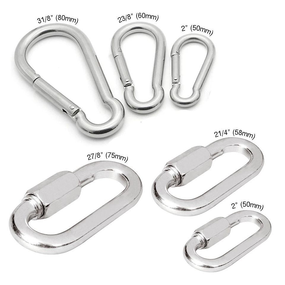 LLAVEROS ALPINISTAS MOSQUETONES ACCESORIOS ESLABONES  3