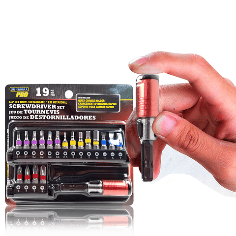 DESTORNILLADORES JUEGO CABEZAS HERRAMIENTAS FERRETERIA