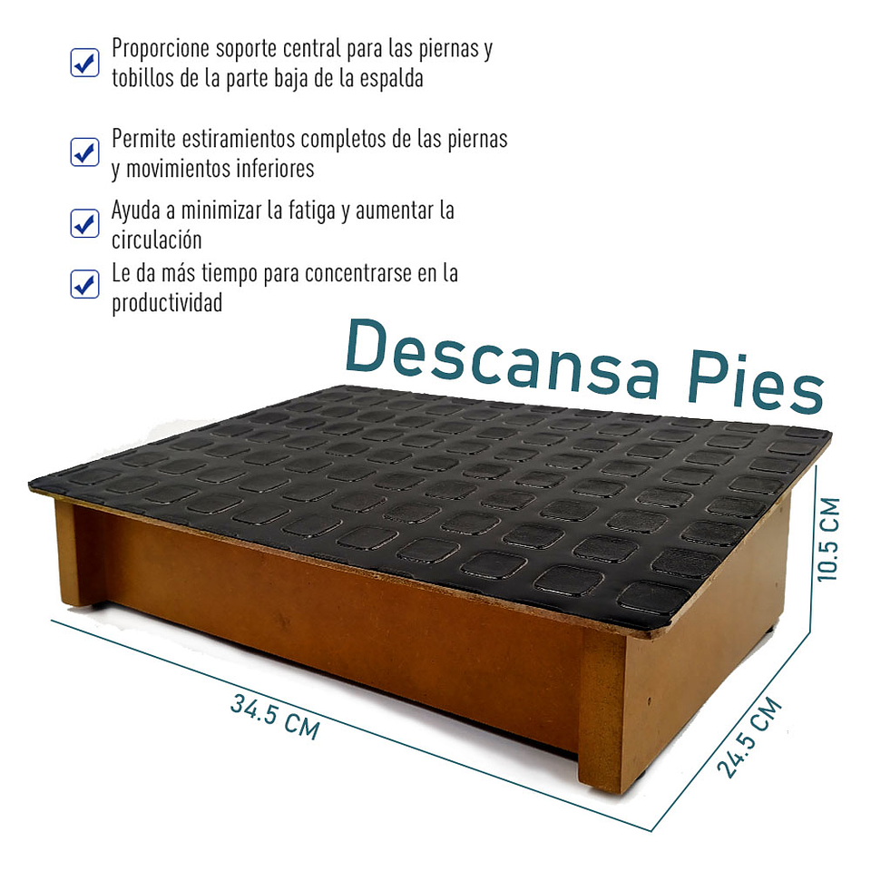 DESCANSA PIES MADERA HOGAR OFICINA 2