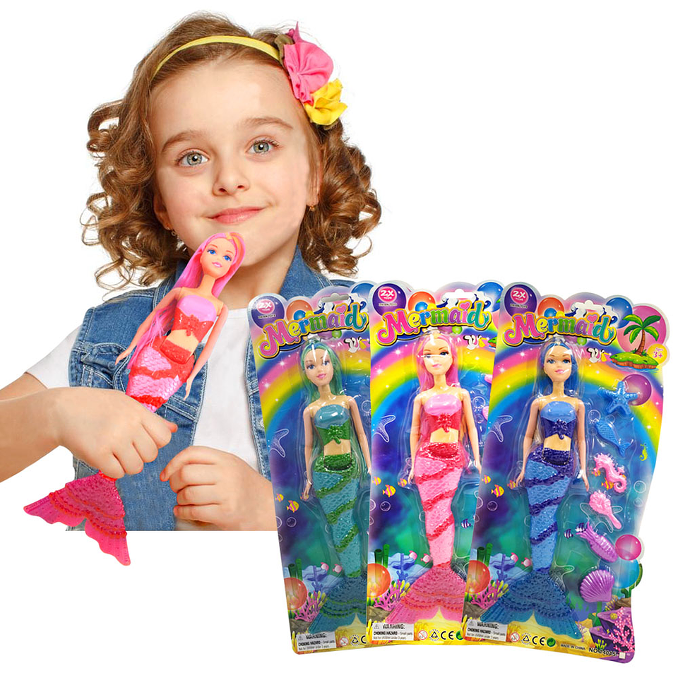 MUÑECA SIRENA JUGUETES ACCESORIOS NIÑAS JUGUETERIA 1
