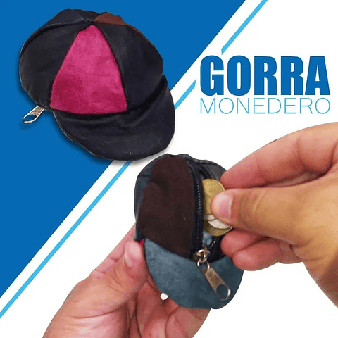 MONEDEROS CUERO CARTERA HOMBRES FORMA GORRA ACCESORIOS