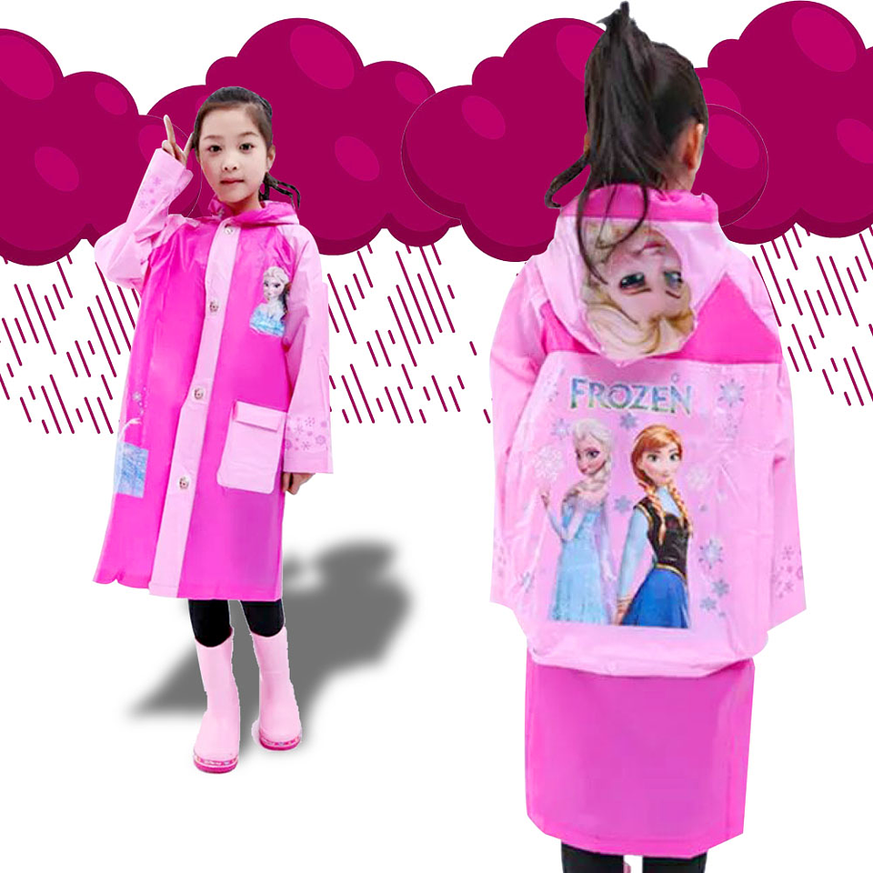 FROZEN CARPAS IMPERMEABLES LLUVIA ROPA INVIERNO JUGUETERIA NIÑAS 1