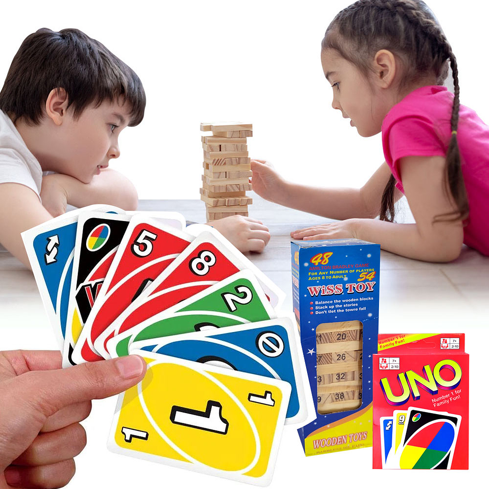 JUEGOS DE MESA JUGUETES DIDACTICOS JENGA CARTAS UNO JUGUETERIA 1