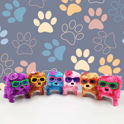 PERROS GAFAS CHILLONES JUGUETES PELUCHES MOVIMIENTO JUGUETERÍA
