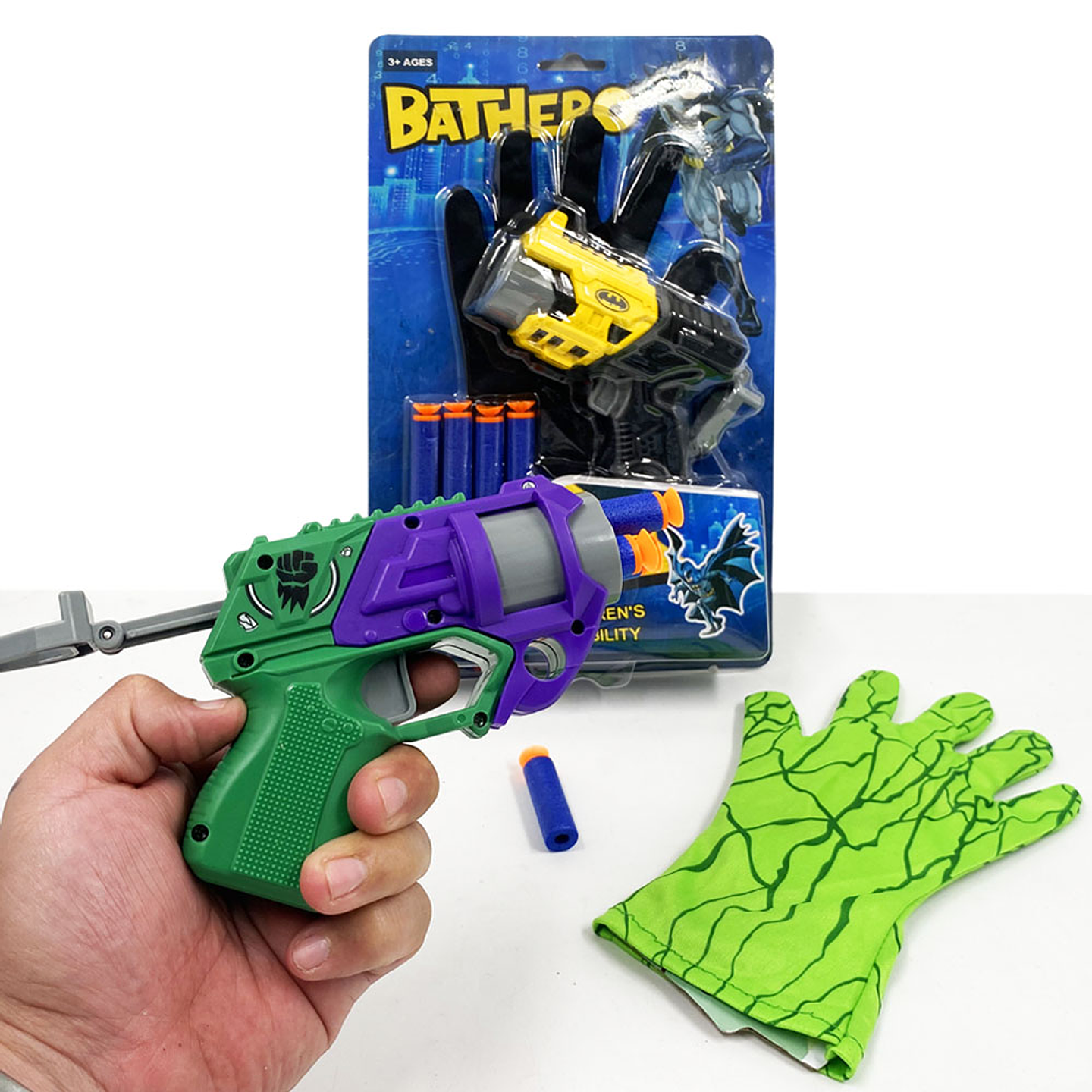 PISTOLAS GUANTES JUGUETES PERSONAJES NIÑOS JUGUETERIA 1