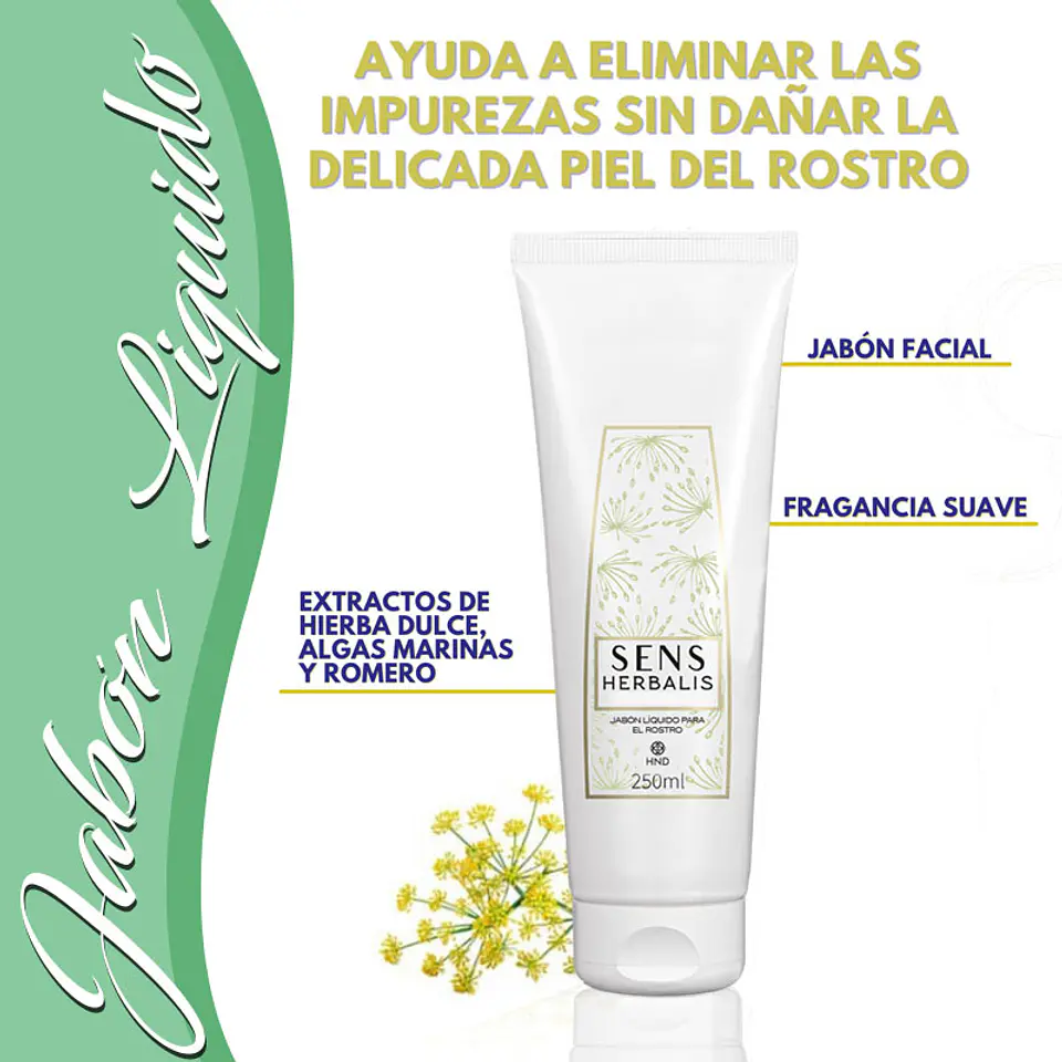 JABÓN LÍQUIDO SENS HERBALIS ROSTRO HND PIEL HINODE 2