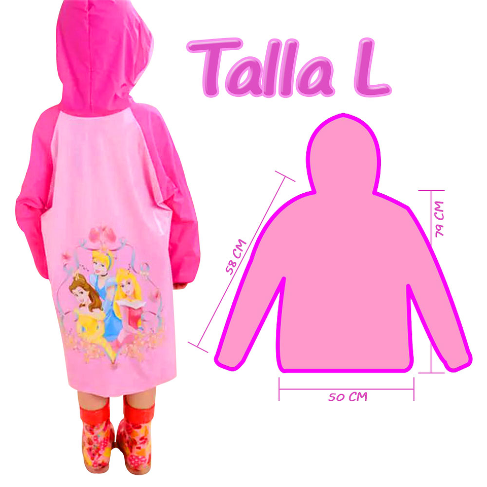 PRINCESAS CARPAS IMPERMEABLES LLUVIA ROPA INVIERNO JUGUETERIA NIÑAS 3