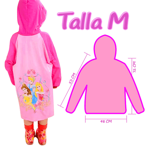 PRINCESAS CARPAS IMPERMEABLES LLUVIA ROPA INVIERNO JUGUETERIA NIÑAS