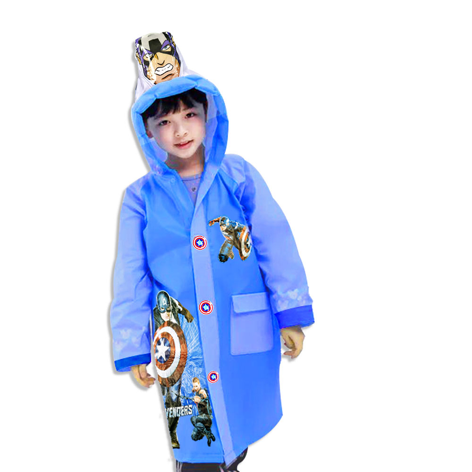 CAPITAN AMERICA CARPAS IMPERMEABLES LLUVIA ROPA INVIERNO JUGUETERIA NIÑOS 2