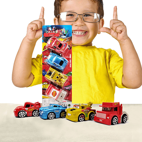 Cars Carros Juguetes Impulso Set X4 Niños Colección Juguetería