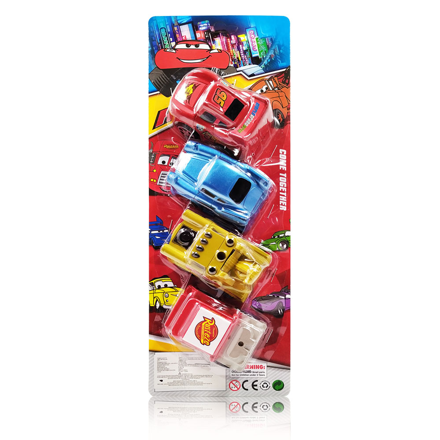 Cars Carros Juguetes Impulso Set X4 Niños Colección Juguetería 4