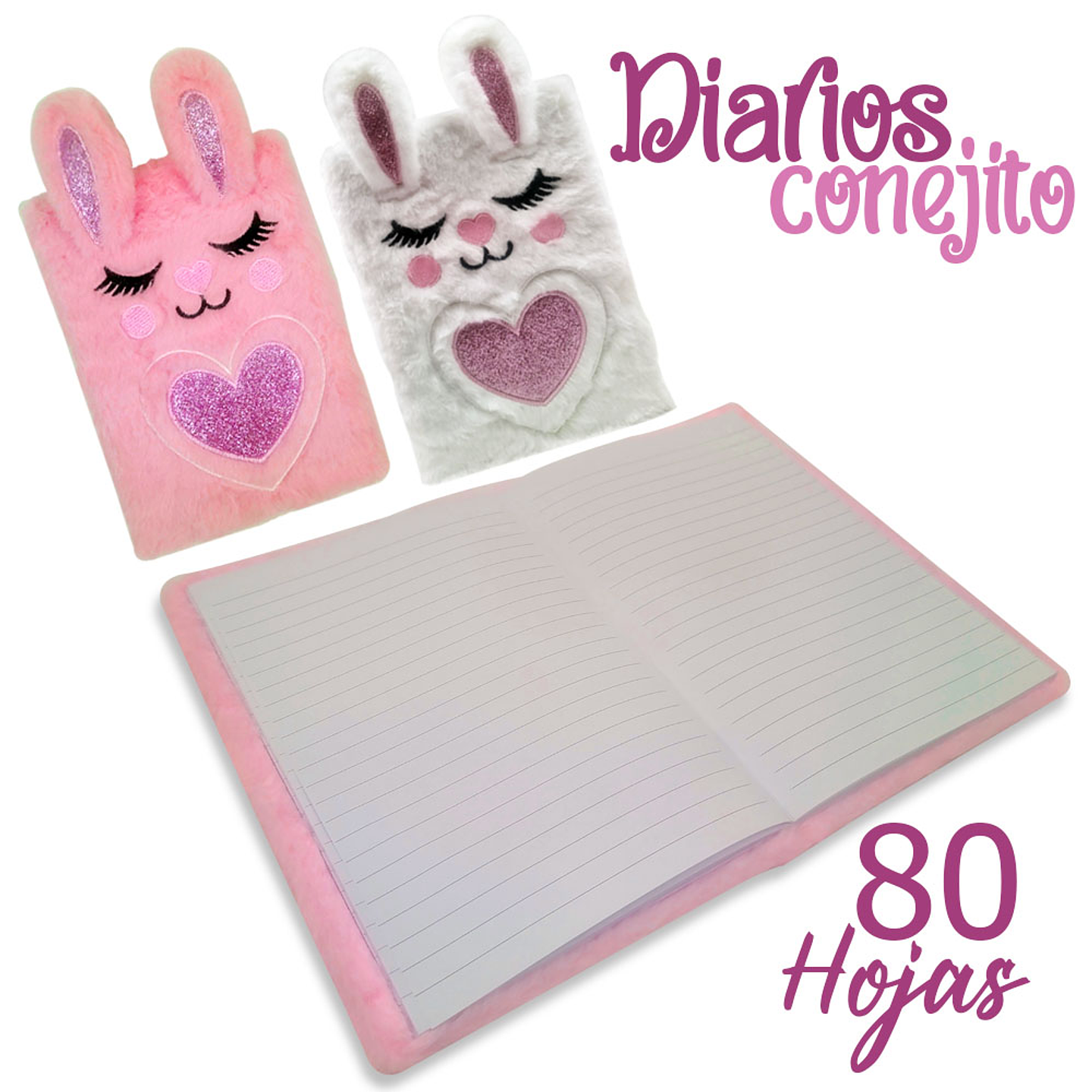 Diarios Niñas Agenda Conejito Peluche Juguetes Infantil Jugueteria 2