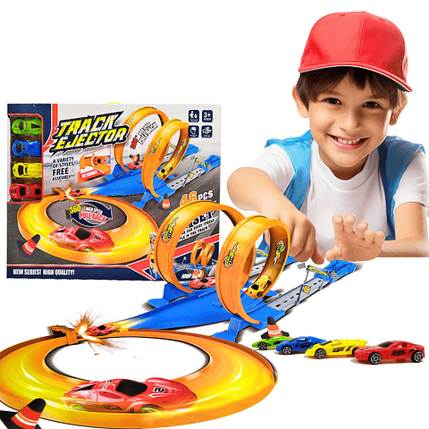 PISTA CARROS JUGUETES NIÑOS LANZADORES JUGUETERIA INFANTIL