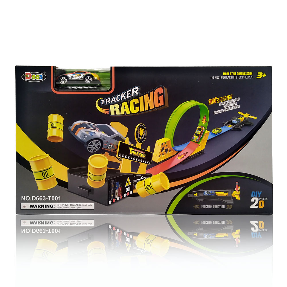 Pista Carros 360 Juguetes Lanzador Vehículos Juguetería 3