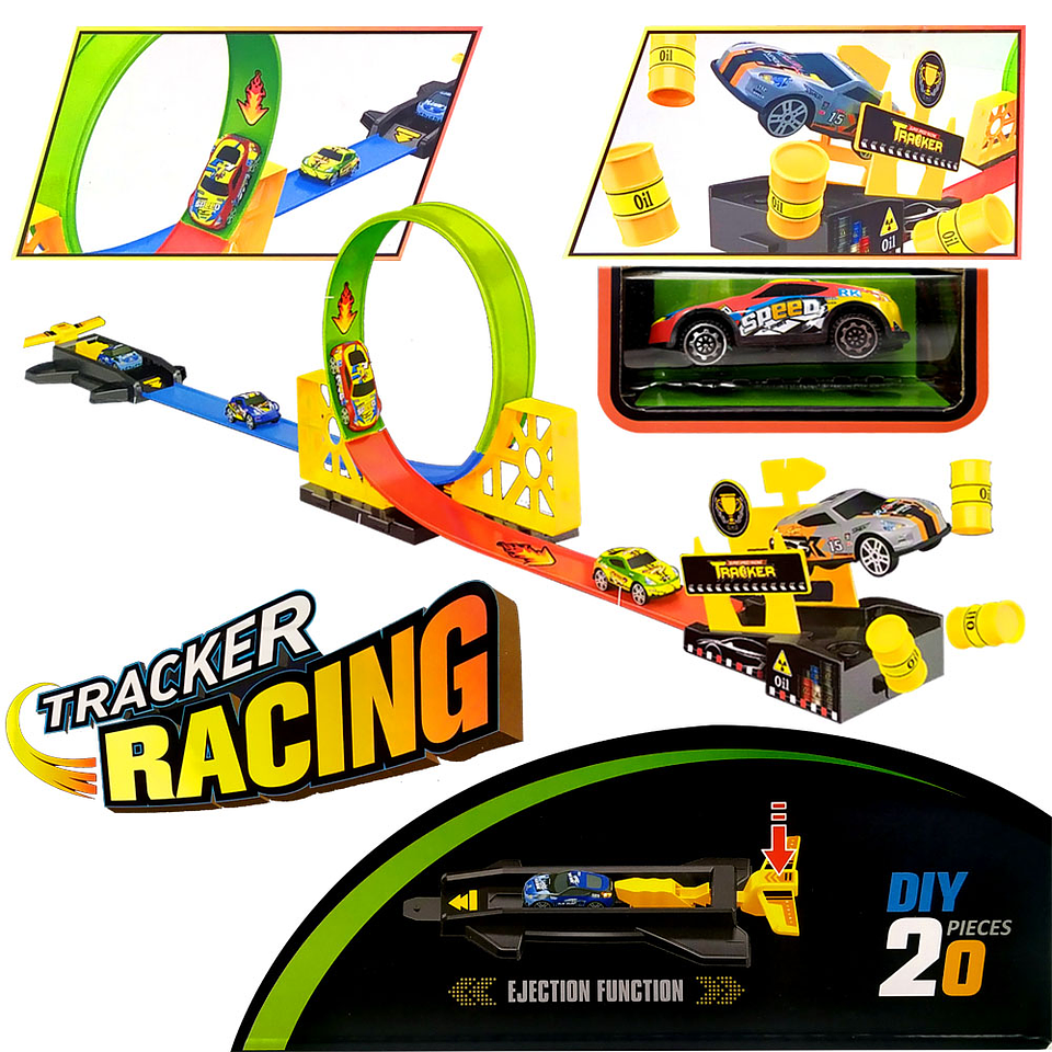 Pista Carros 360 Juguetes Lanzador Vehículos Juguetería 2