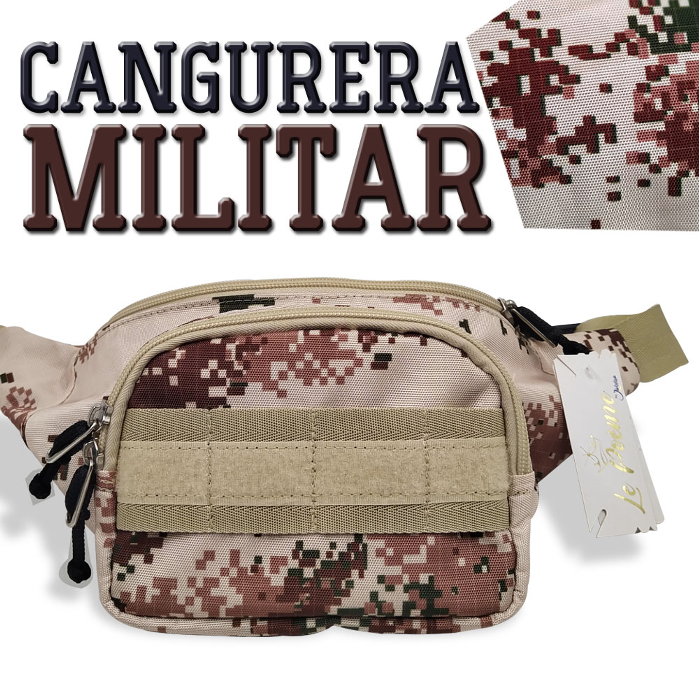 Cangurera Militar Riñonera Táctica Camuflada a 2