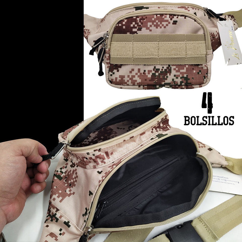 Cangurera Militar Riñonera Táctica Camuflada a 3