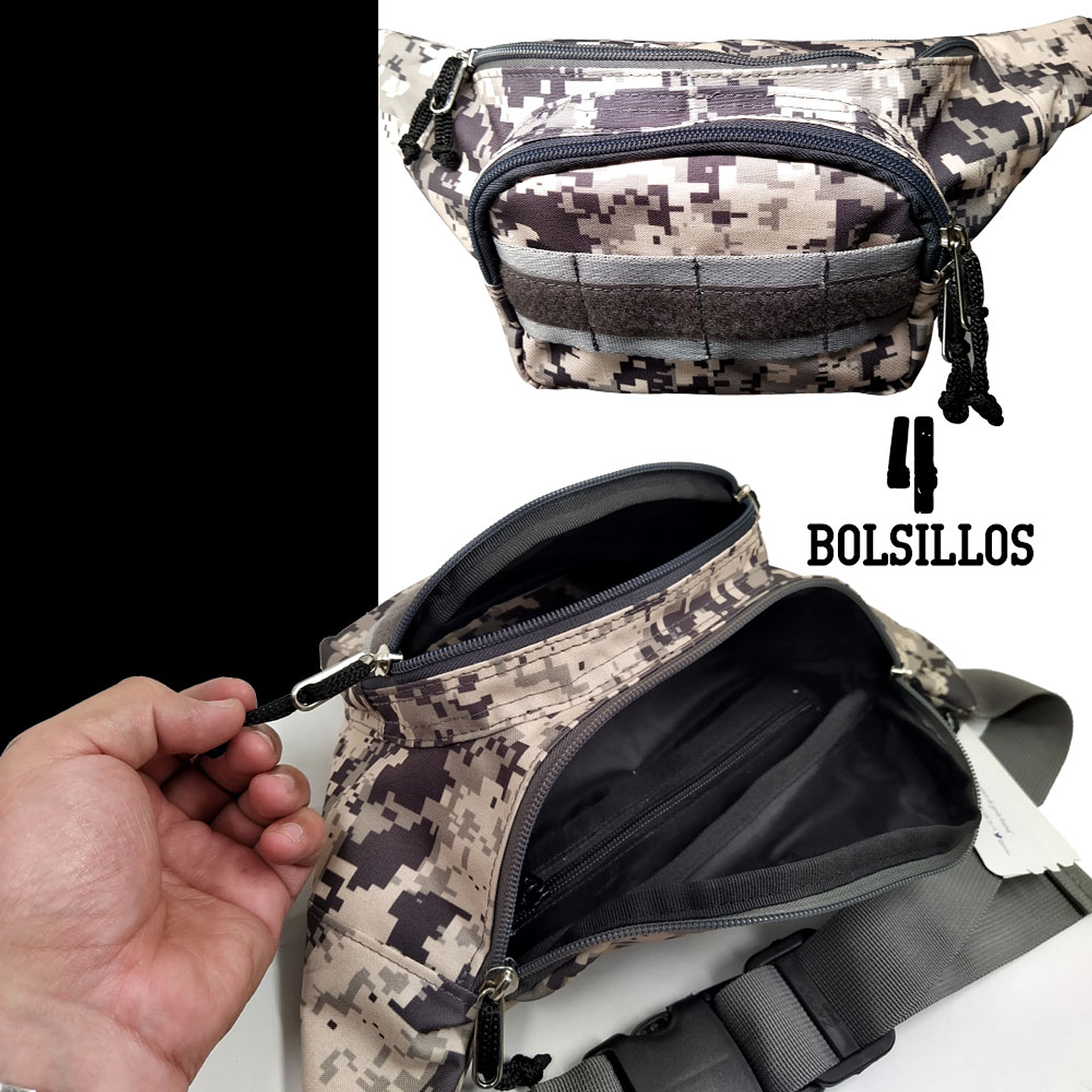 Cangurera Militar Riñonera Táctica Camuflada b 3