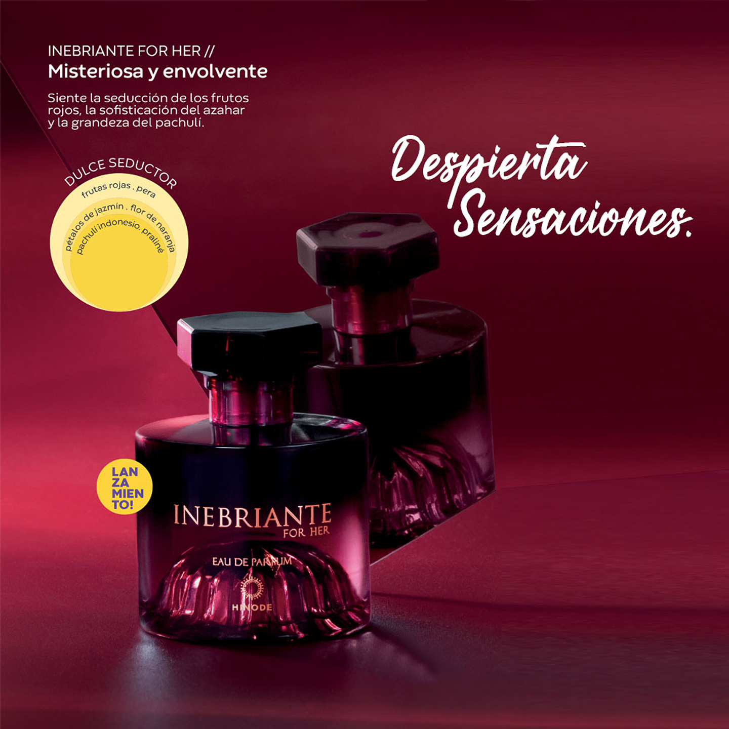 Colonia Inebriante For Her Hinode HND Perfume Mujer Loción 2